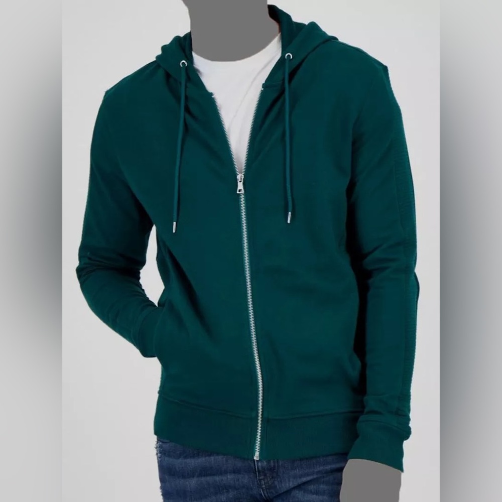 Inc International Concepts Men's Green Full Zip Hoodie Sweatshirt